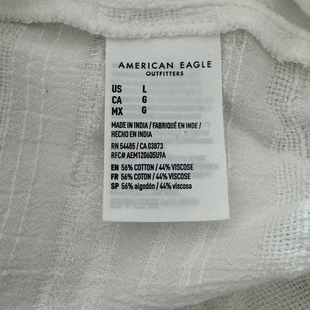 American Eagle Ruffled One Shoulder Bubble top Size Large - Picture 3 of 4